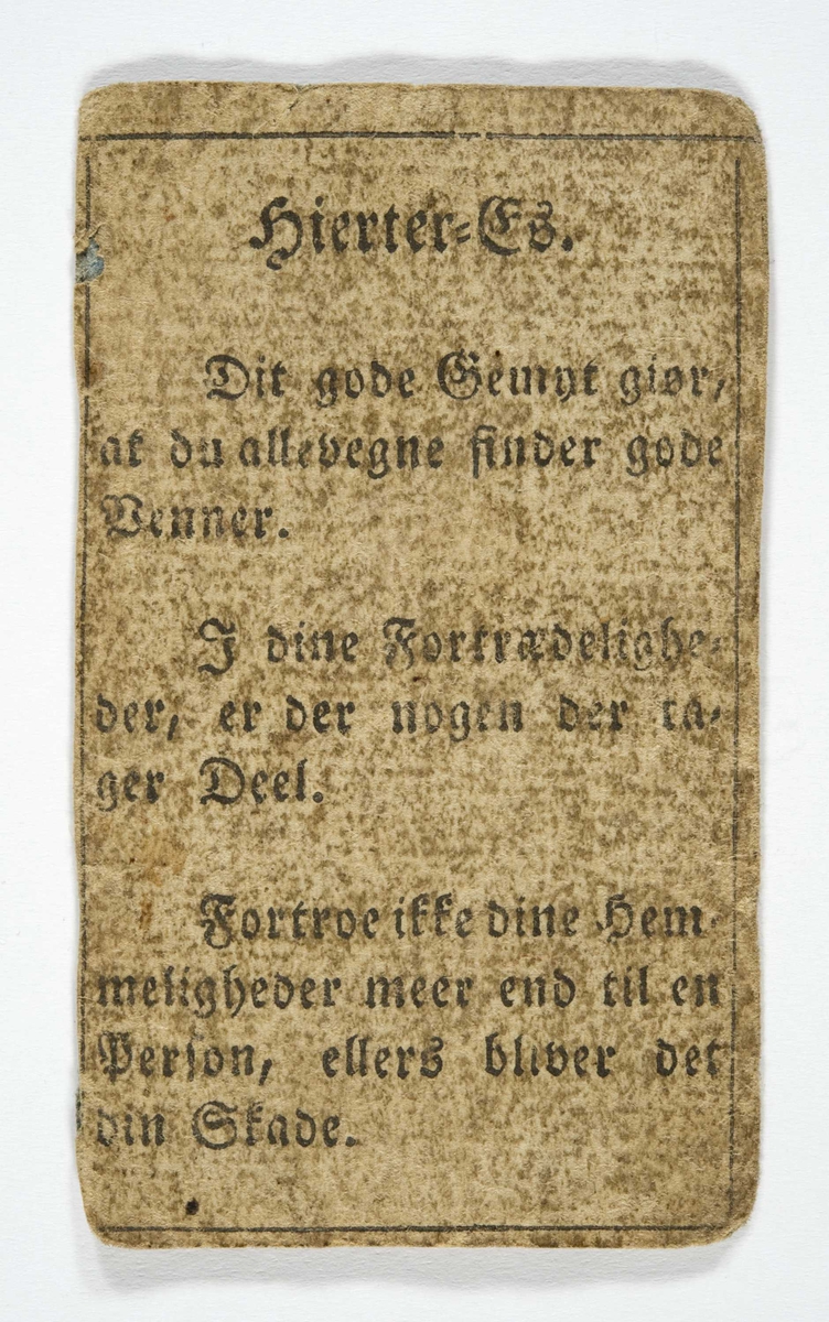 Kortspill, spåkort
