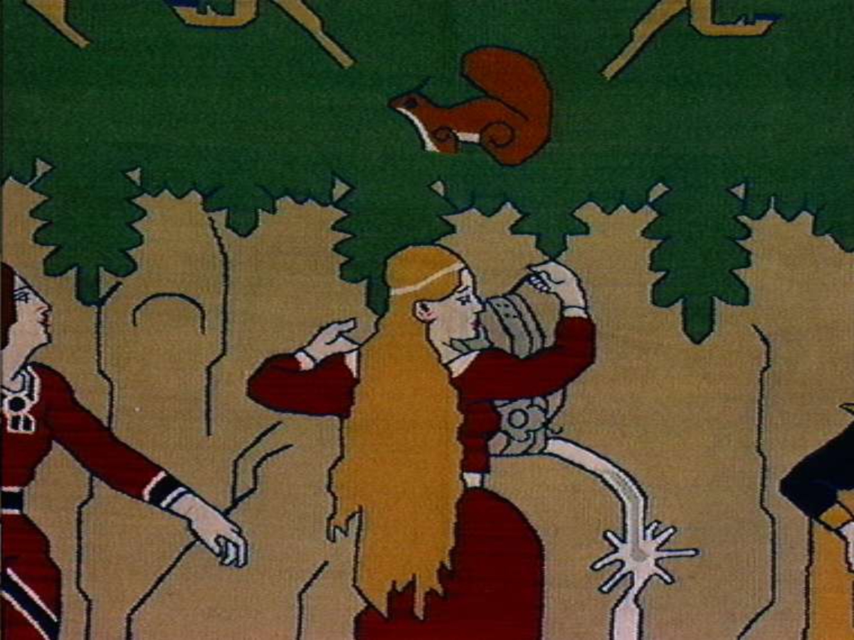 De tre nordiske land fremstilt som kvinnene Nora, Dana og Svea.