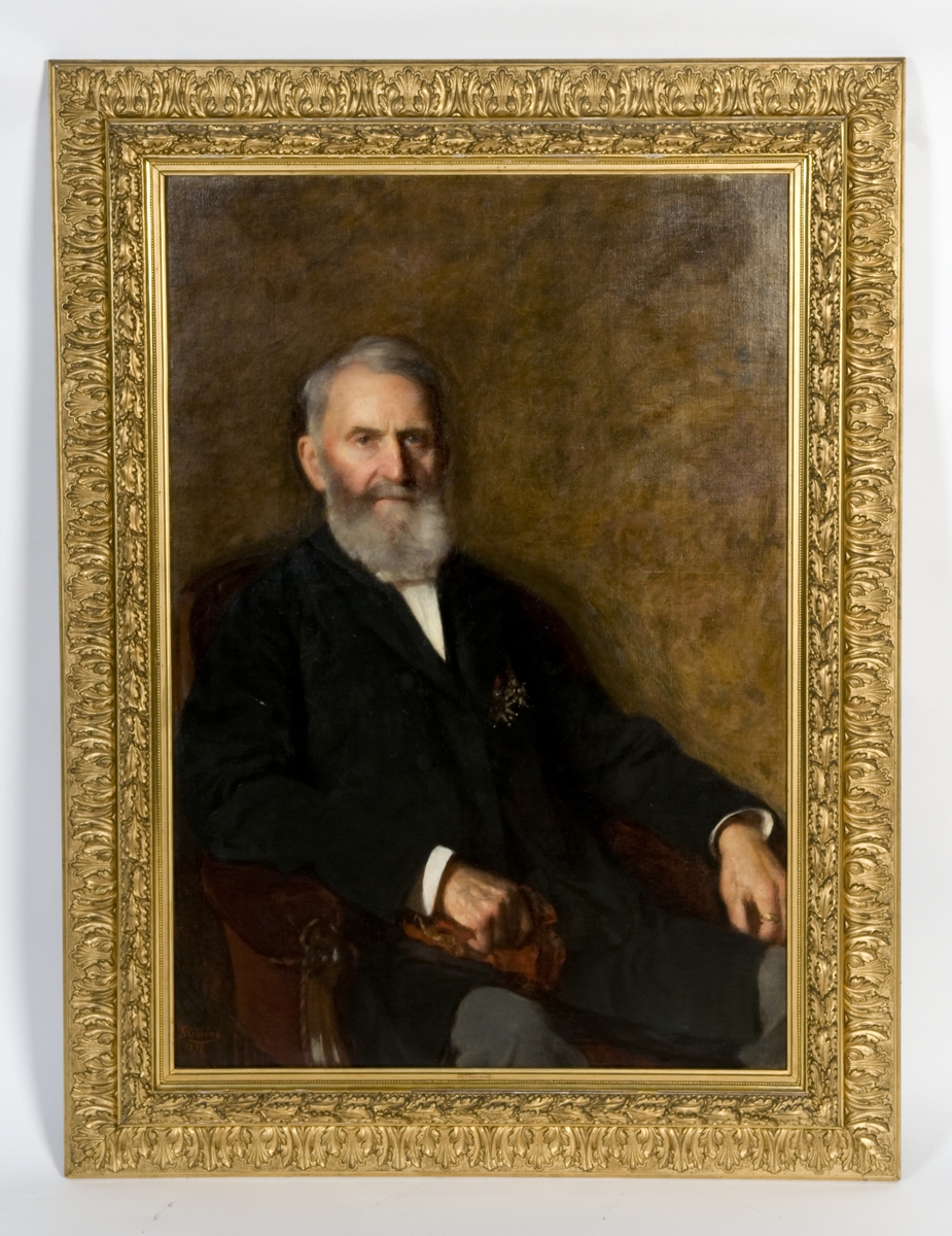 Portrett av Henrik Arnold Thaulow (1808-1894), lege og grunnlegger av kurbadene Sandefjord kurbad og Modum Bad.