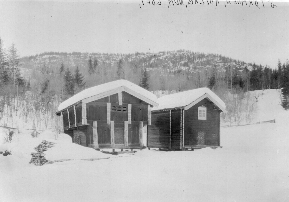 Stormoen i Rollag i Buskerud. Landskap med snø.