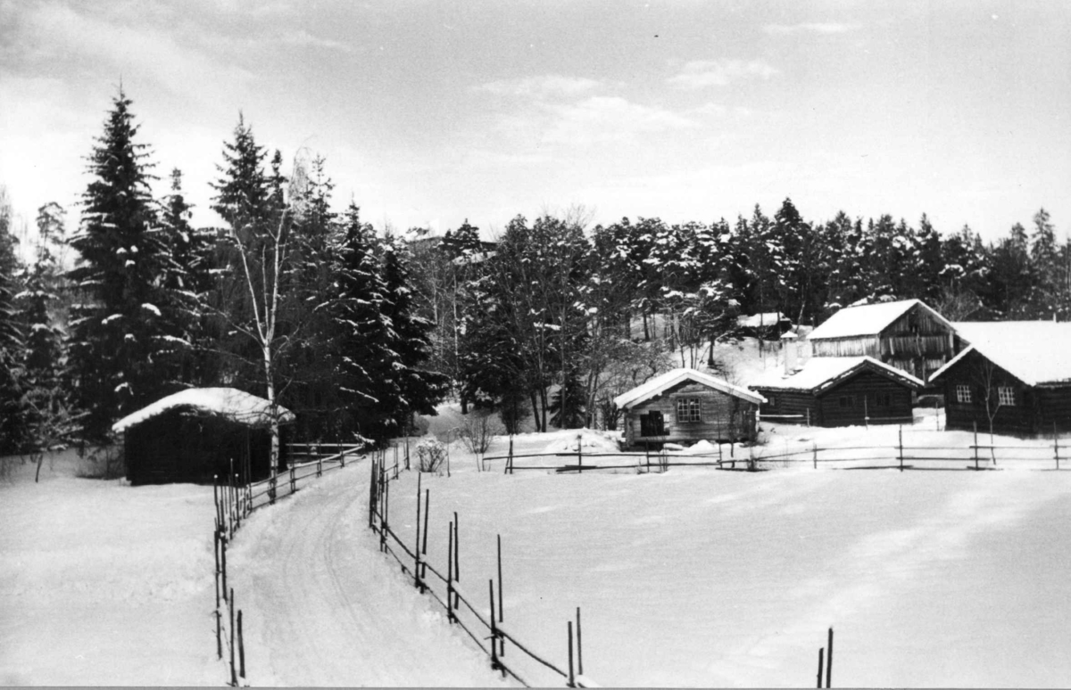 Numedalstunet på Norsk folkemuseum, februar 1946.