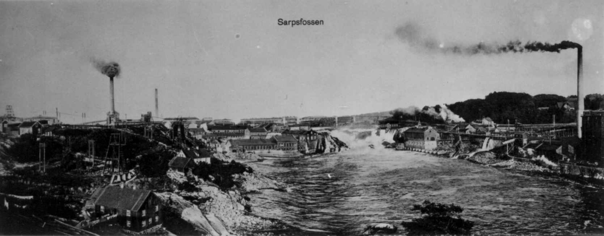 Sarpsfossen m. Borregård og Hafslund