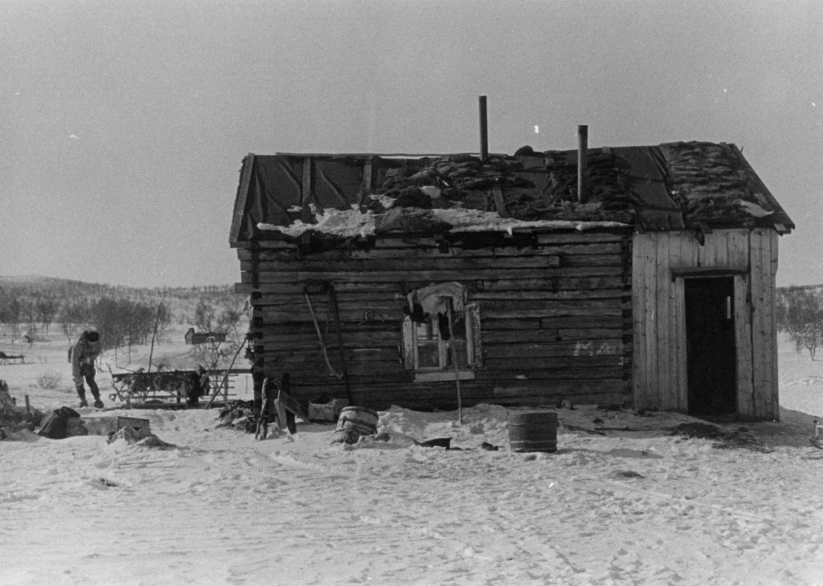 Et hus på en Fjellsamegård mellom Kautokeino og Karasjok.