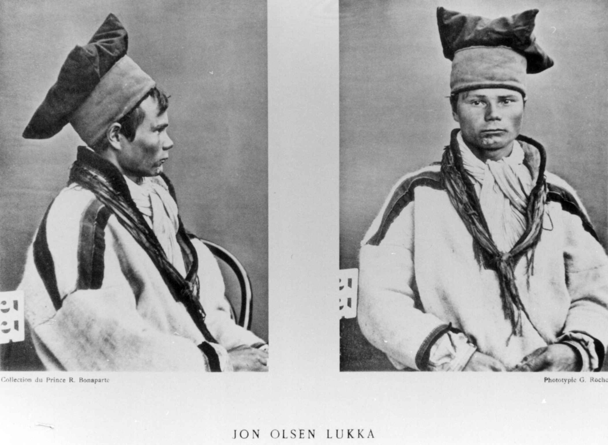 Roland Bonaparte sin samling. 
Portrett av Jon Olsen Lukka. Inngår i Bonapartes sameportretter som nr. 33.
Bonaparte