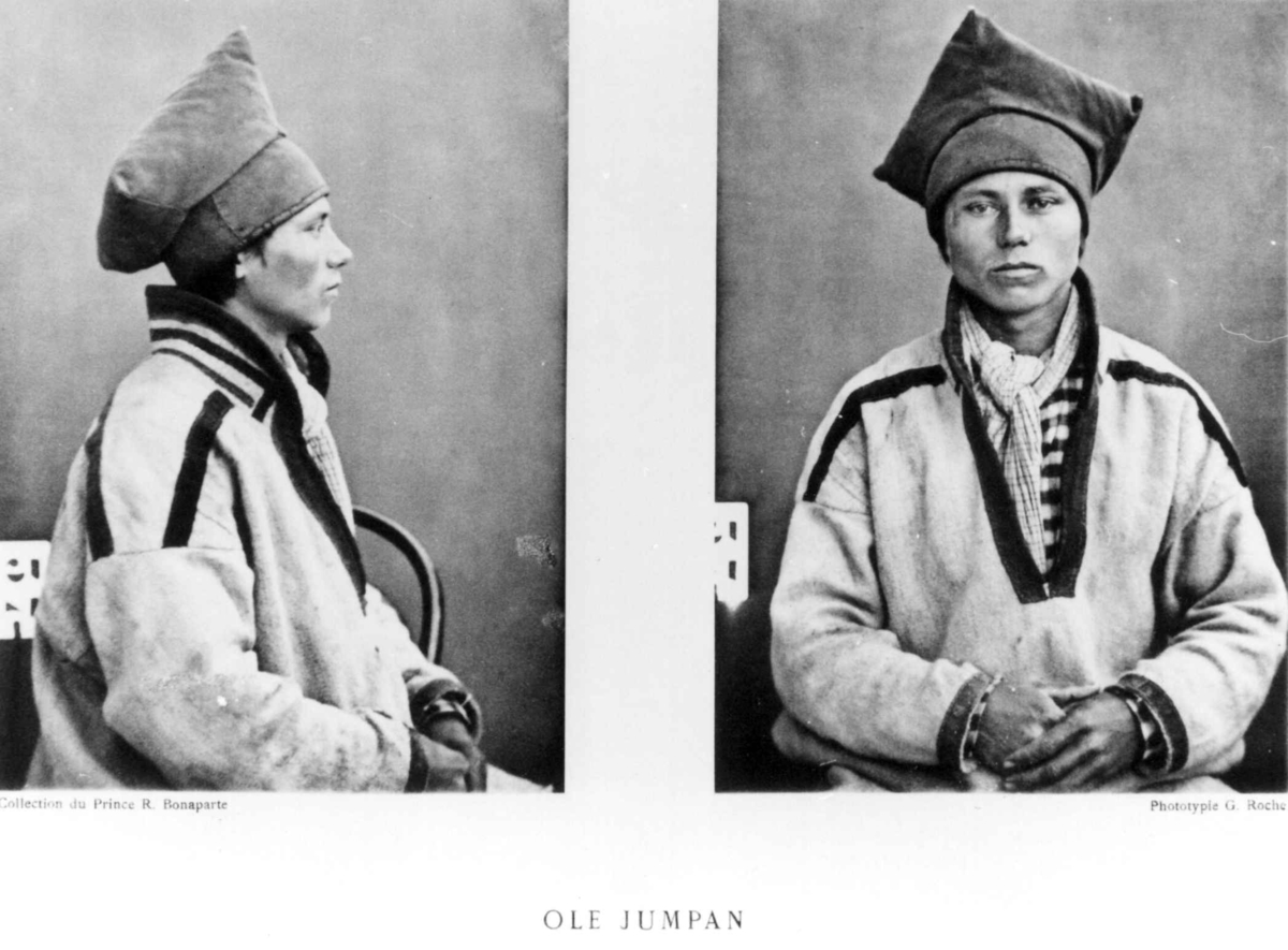 Roland Bonaparte sin samling. 
Portrett av Ole Jumpan. Inngår i Bonapartes sameportretter som nr. 37.
Bonaparte