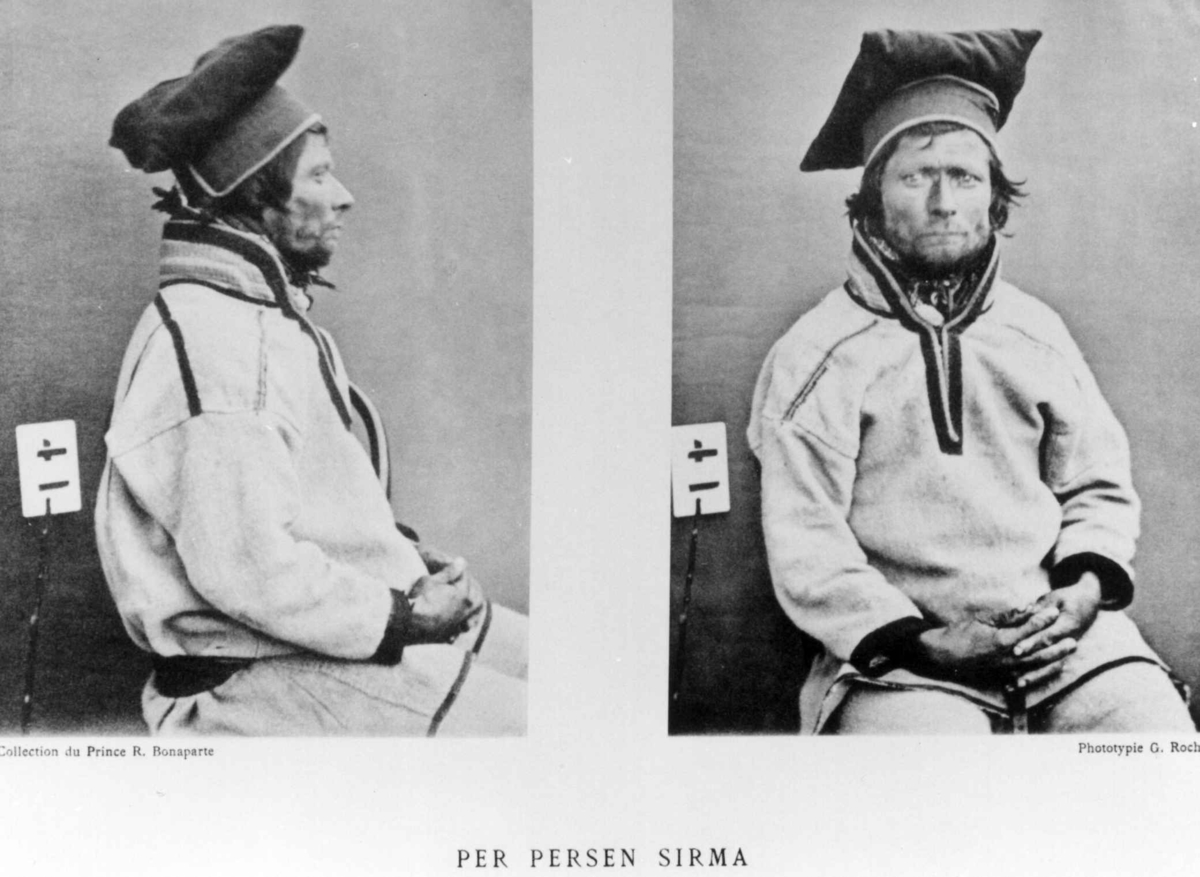 Roland Bonaparte sin samling. 
Portrett av Per Persen Sirma. Inngår i Bonapartes sameportretter som nr. 41.
Bonaparte