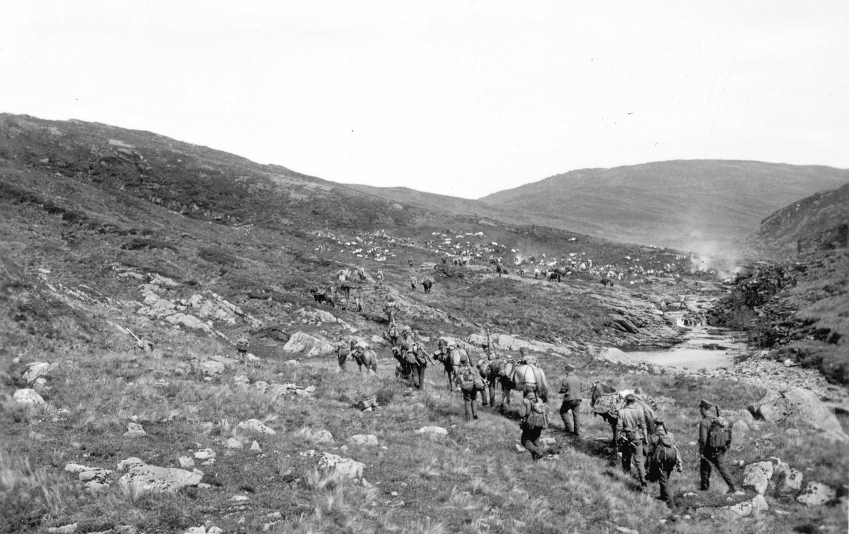 Militærmanøver - Bergsdalen i Granvin i Hordaland.