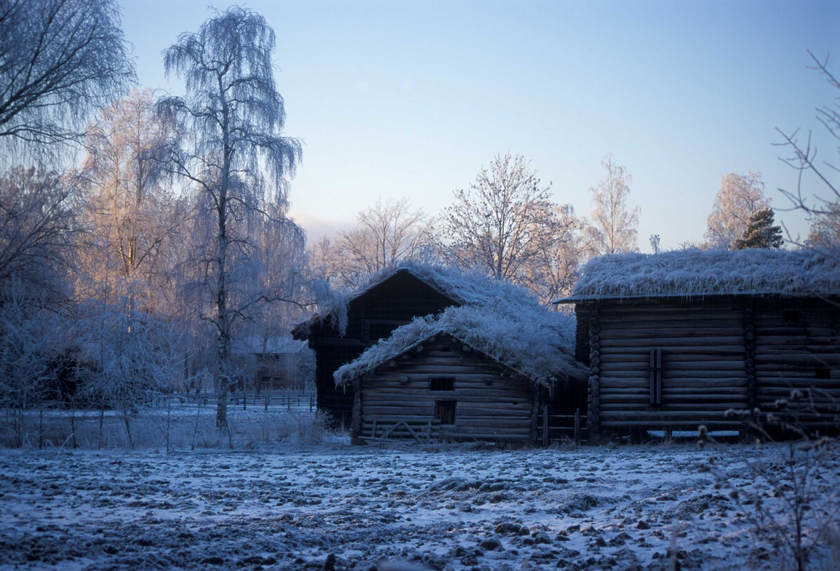 Vinter på Norsk Folkemuseum.