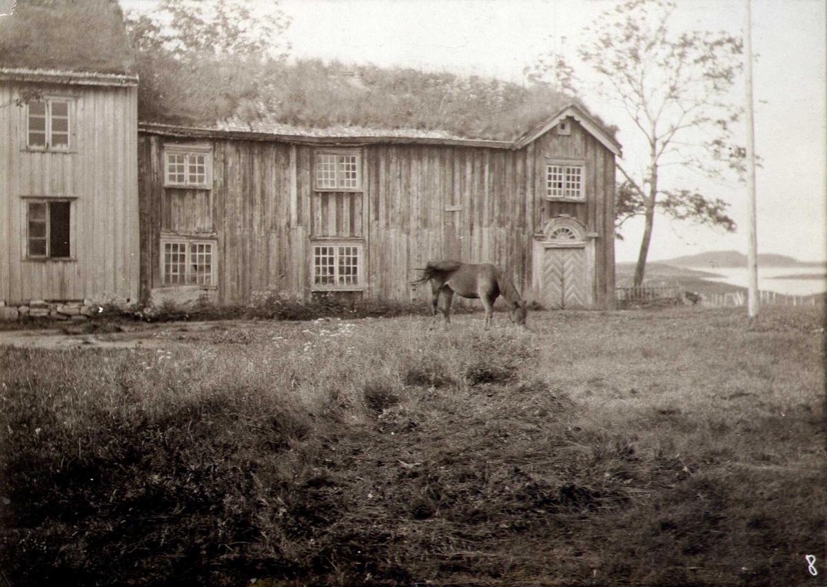 Den gamle prestebolig, Alstahaug prestegård, Alstahaug, Nordland. Fotografert 1905.