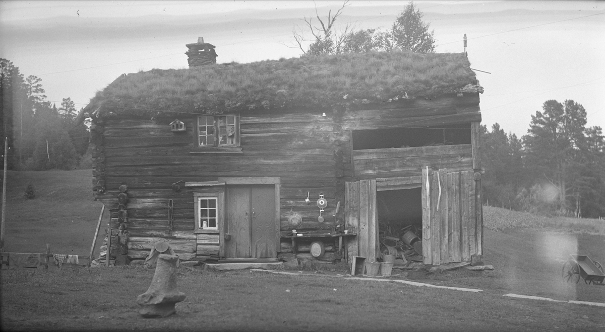 Stuebygning, Rønningen, Garli, Rennebu, Sør-Trøndelag. Fra album. Fotografert 1936.