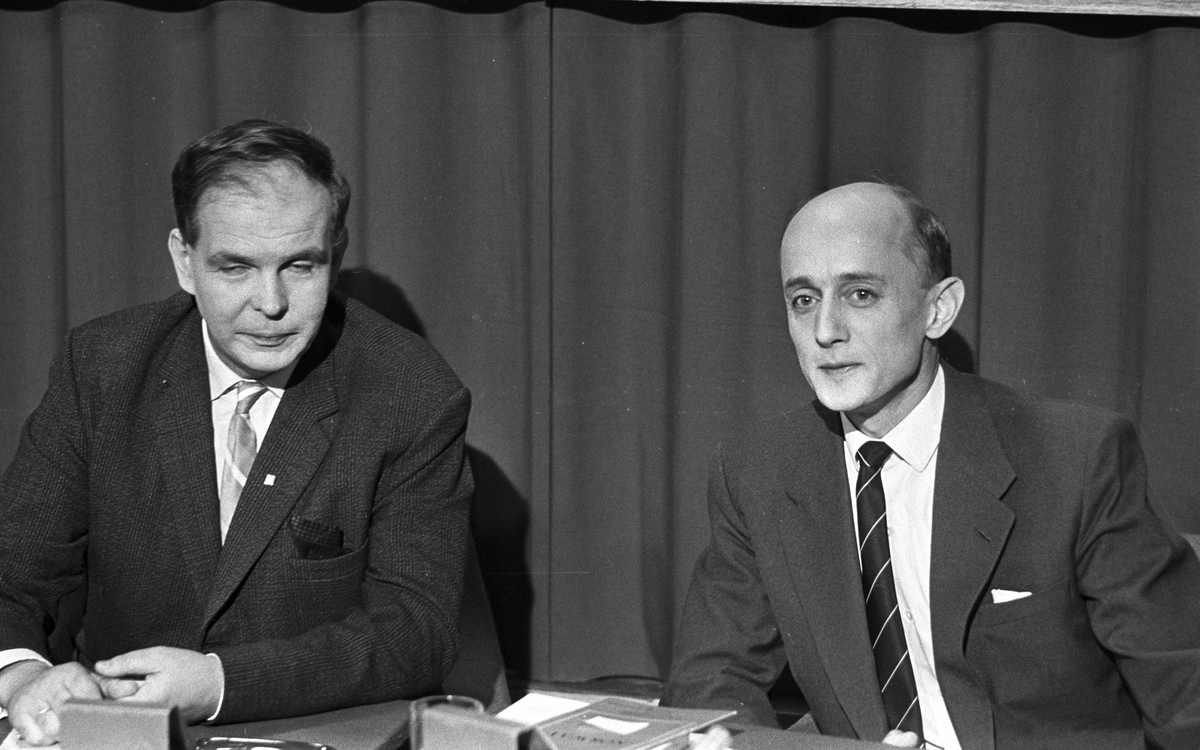 Serie. Fra stortingsvalget 1965. Valgdebatt. Fotografert 1965.
