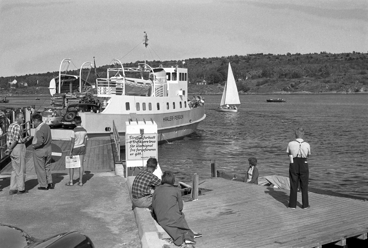 Serie Hvaler-fergen. Fotografert juli 1959.