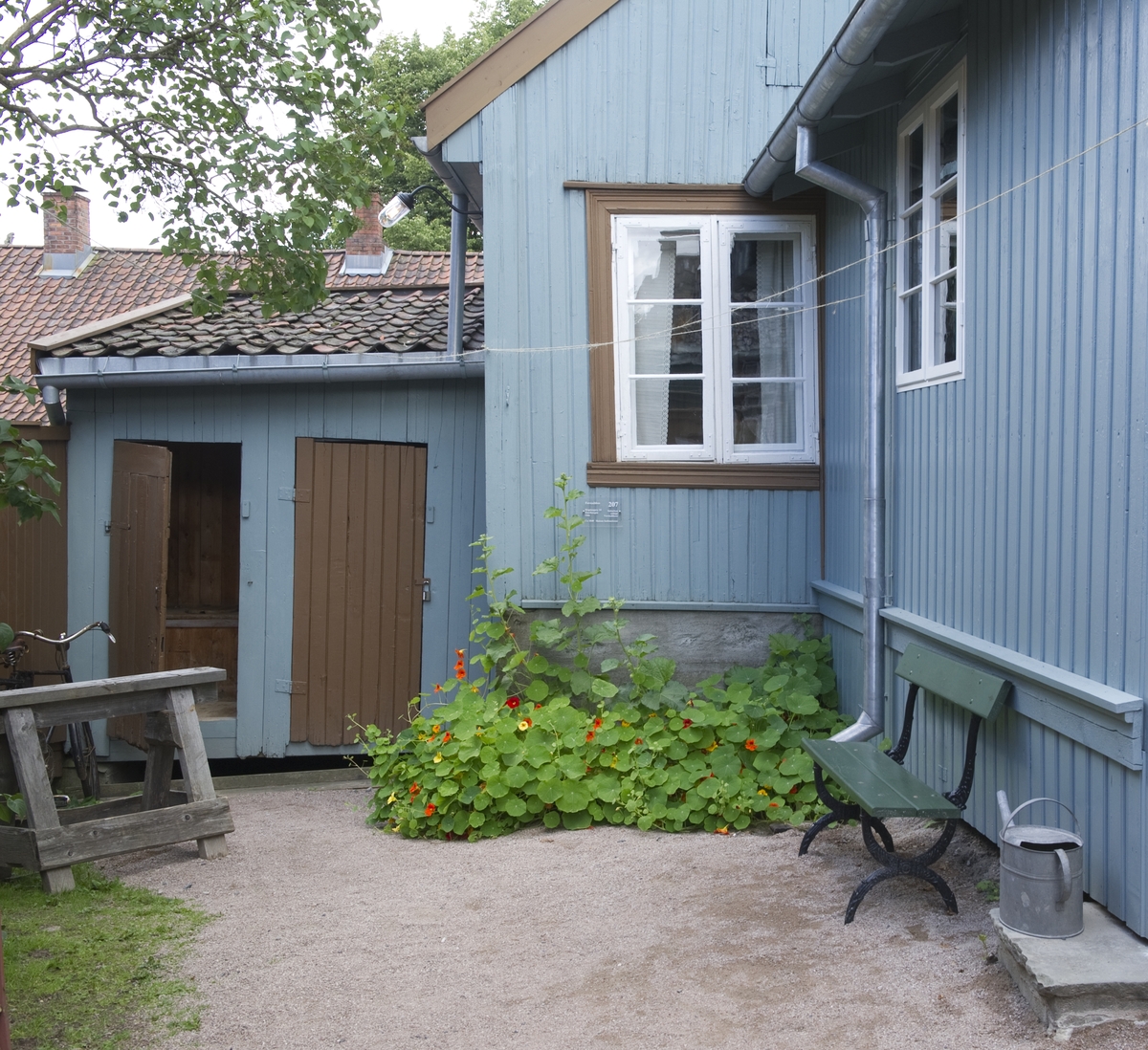 Forstadshus fra Stupinngata 10 på Enerhaugen. Norsk Folkemuseum, 31. juli 2012.