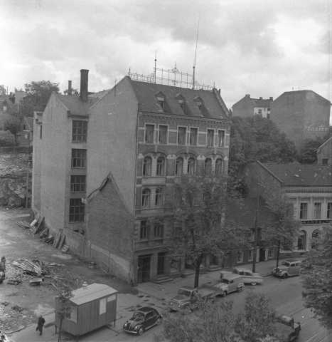 Hus blir revet, Grønland, Oslo 1956.