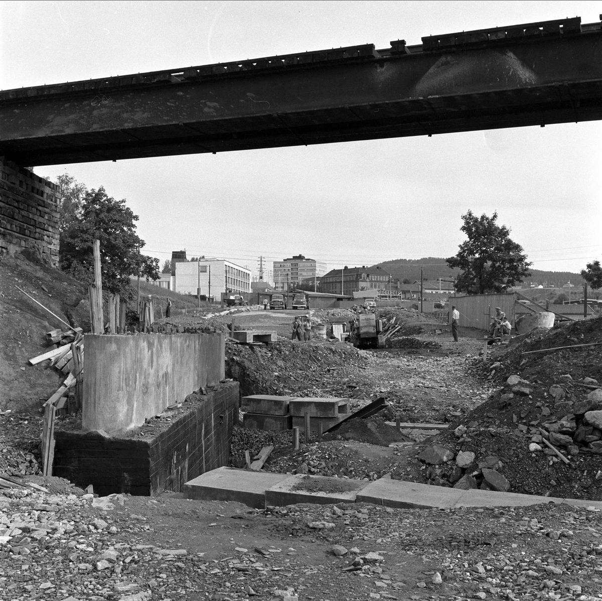 Jernbanebru, Oslo, 18.07.1958.