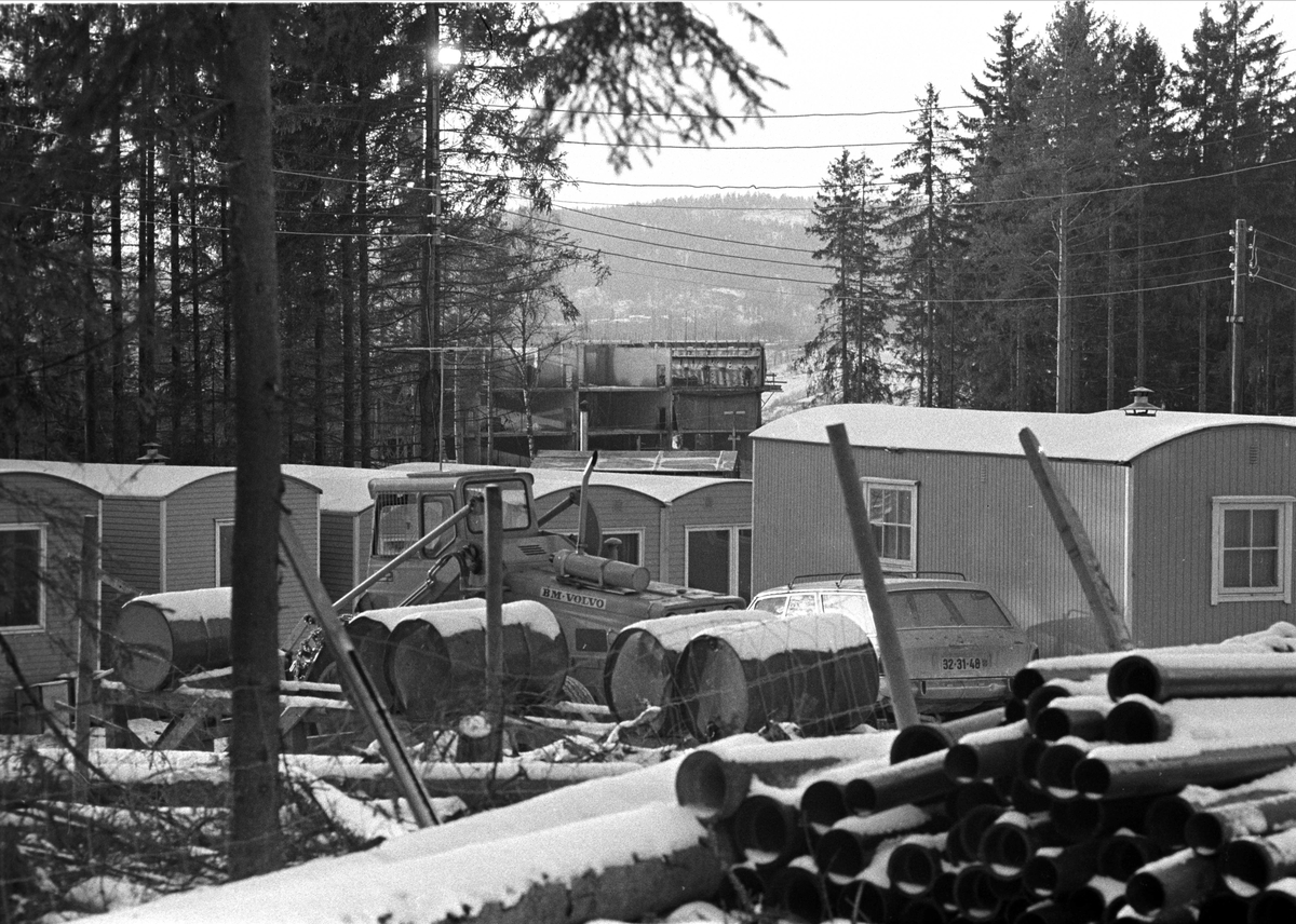 Rykkinfeltet, Bærum, desember 1969, anleggsvirksomhet, boligbygging.