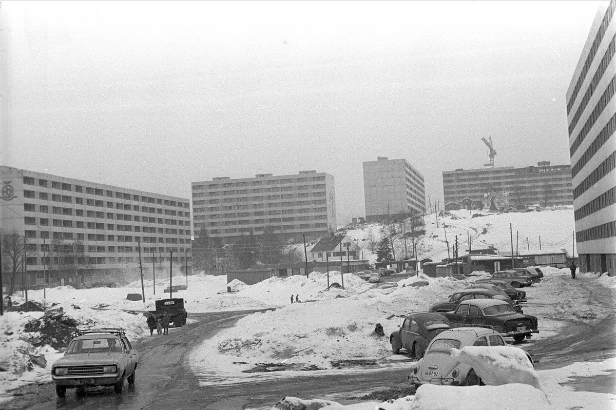 Haugenstua, Oslo 20.06.1969. Boligblokker oversiktsbilde