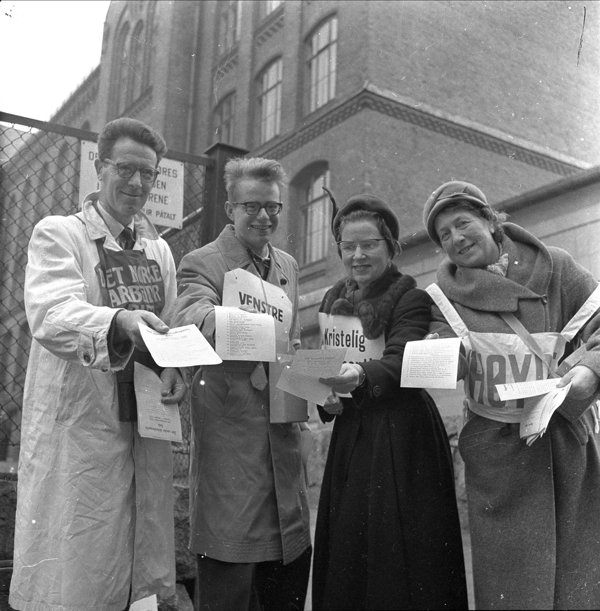 Stortingsvalg, Oslo, 07.10.1957, Valget, listebærere.