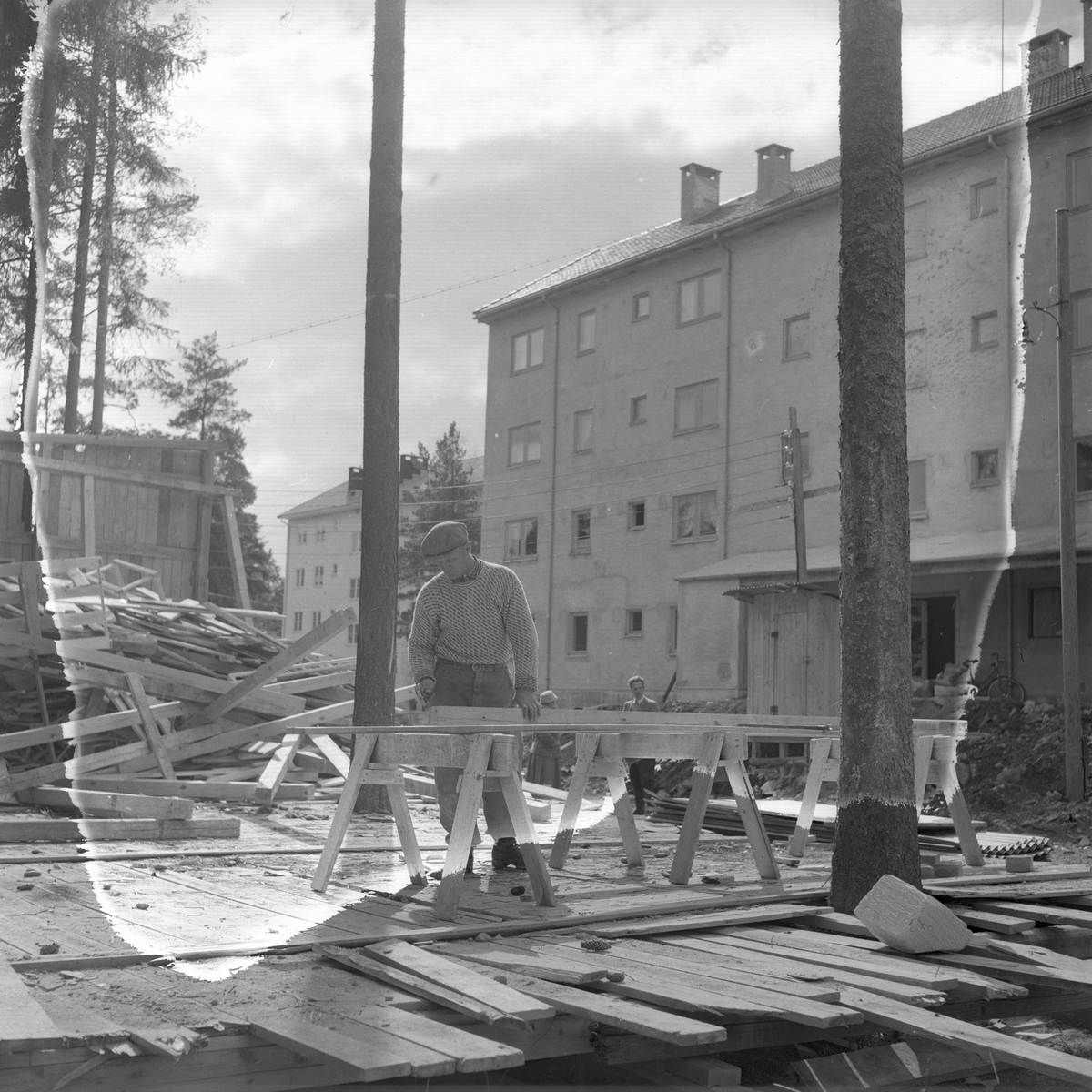 Oslo, Ljabru, 12.04.1956, blokkbebyggelse, Midtåsen.