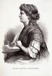 Författarinnan Anna Maria Lenngren (1754-1817), med gåspenna