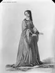 Dam i högreståndsdräkt, 1400-tal.
