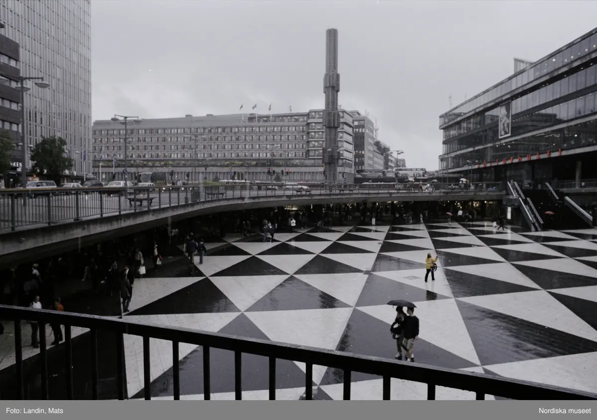 Sergelstorg," Plattan", T-centralen, Kulturhuset.