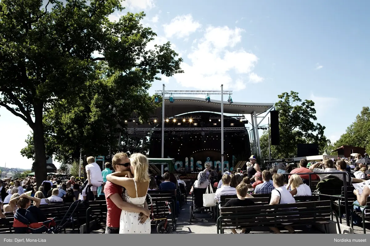 Allsång på Skansen 15 juli 2008. Publik.