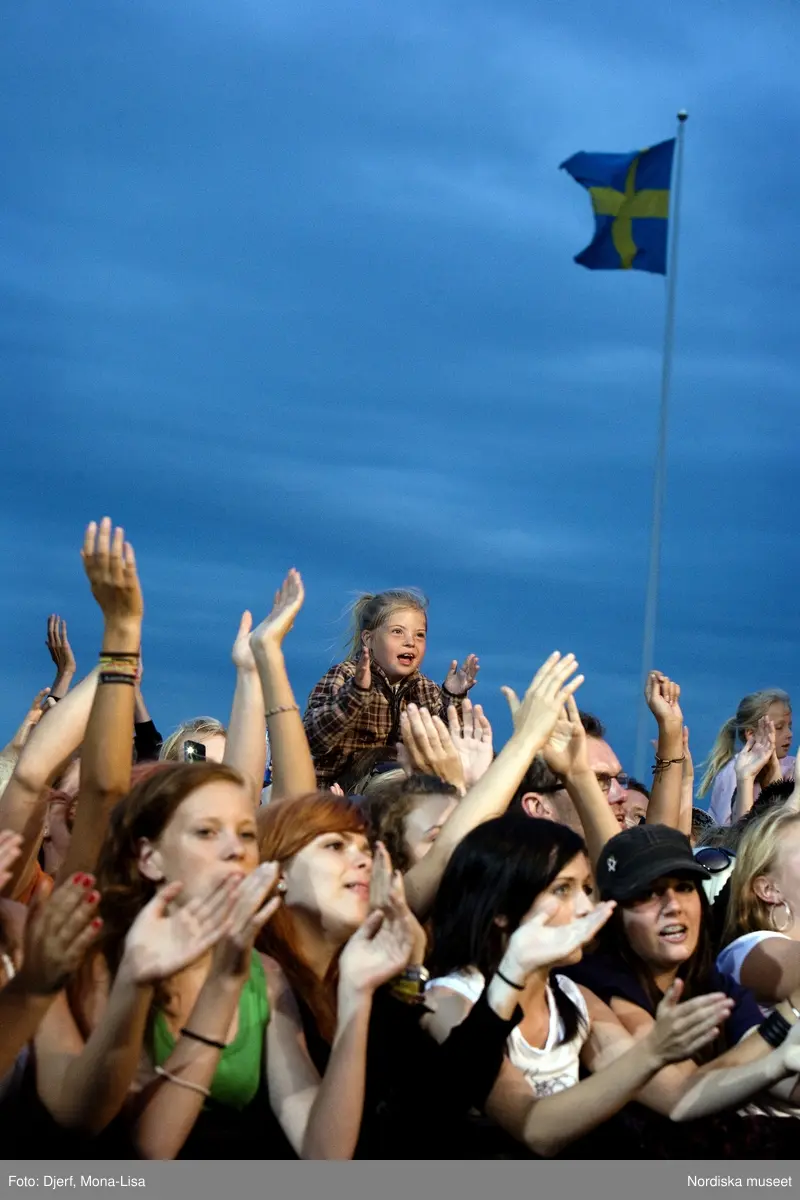 Allsång på Skansen 15 juli 2008. Publik.