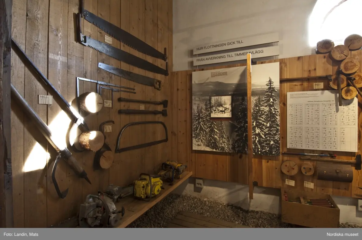 Dalälvarnas flottningsmuseum i Gysinge. Museiutställning.
