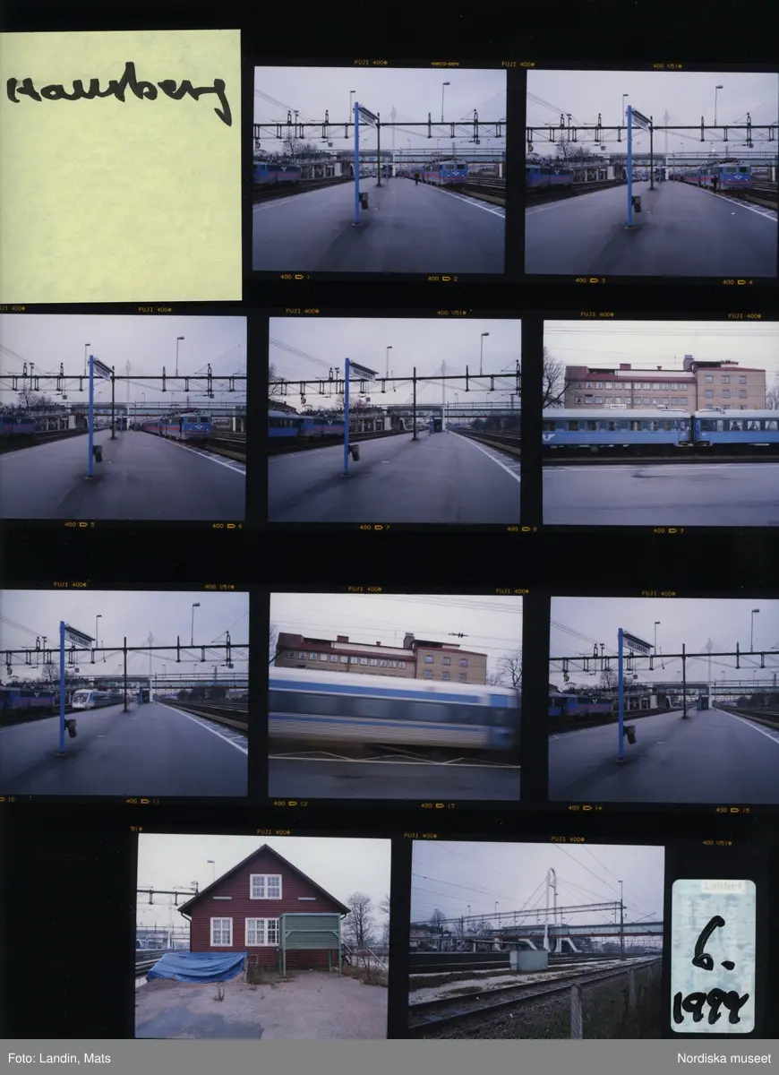 Hallsberg,  industrispår, industri, år 1999-2000. Järnväg, Lagerhus silo ritad av Gunnar Asplund.