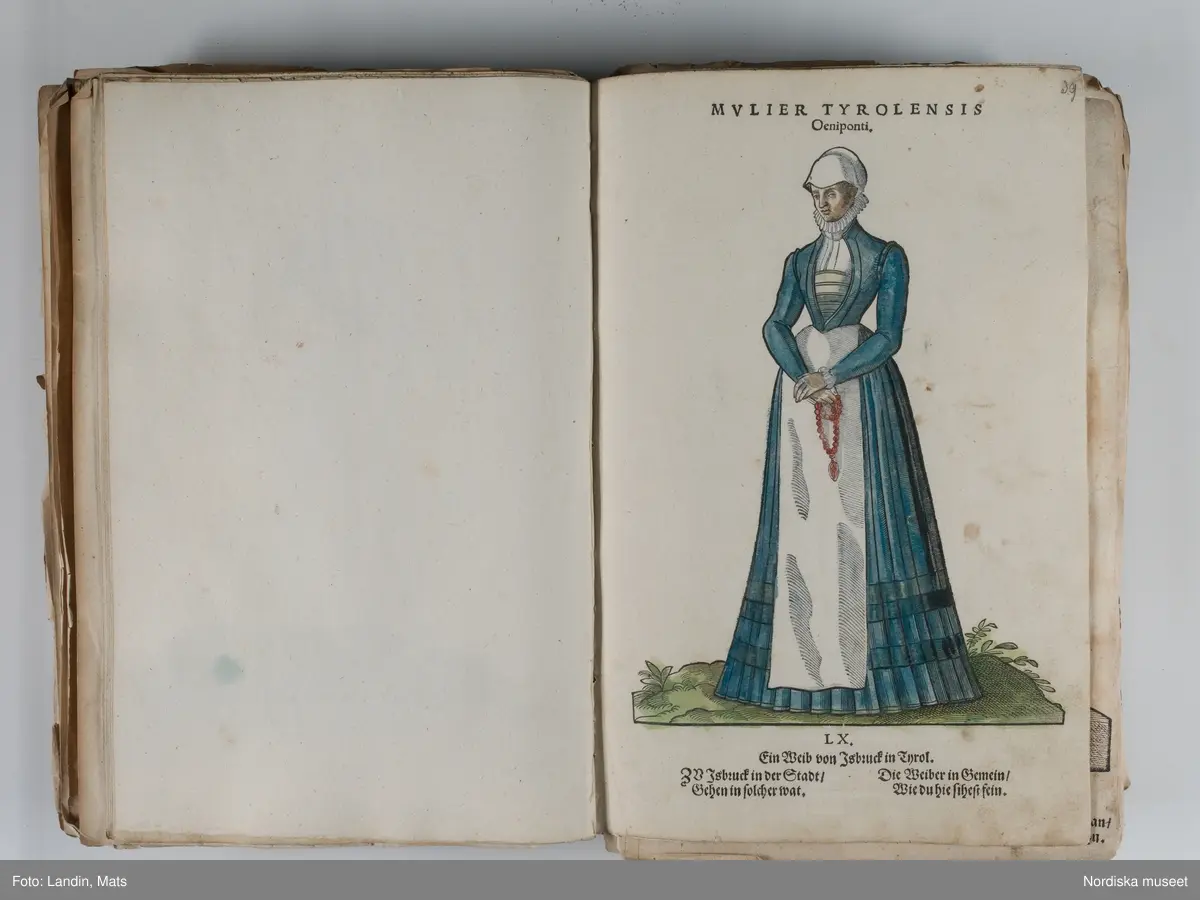 Bilder av och ur boken Trachtenbuch av Hans Weigel, tryckt 1577 i Nürnberg. Original i Nordiska museets bibliotek.

Habitvs Præcipvorvm Popvlorvm, Tam Virorvm Qvam fœminarum Singulari arte depicti.
Dräkt, dräktskick bilder från Europa, Afrika, Orienten och nya Amerika.