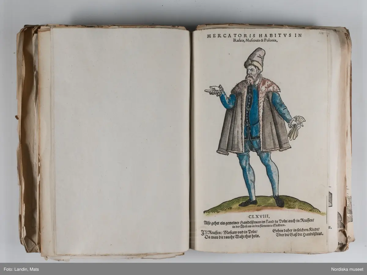 Bilder av och ur boken Trachtenbuch av Hans Weigel, tryckt 1577 i Nürnberg. Original i Nordiska museets bibliotek.

Habitvs Præcipvorvm Popvlorvm, Tam Virorvm Qvam fœminarum Singulari arte depicti.
Dräkt, dräktskick bilder från Europa, Afrika, Orienten och nya Amerika.