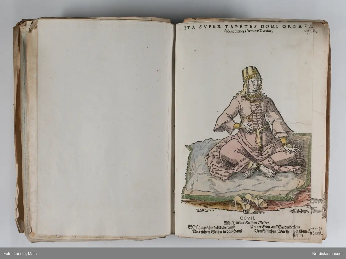 Bilder av och ur boken Trachtenbuch av Hans Weigel, tryckt 1577 i Nürnberg. Original i Nordiska museets bibliotek.

Habitvs Præcipvorvm Popvlorvm, Tam Virorvm Qvam fœminarum Singulari arte depicti.
Dräkt, dräktskick bilder från Europa, Afrika, Orienten och nya Amerika.