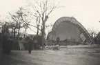 Skansen, Stockholm. Gamla musikpaviljongen rivs 1938.