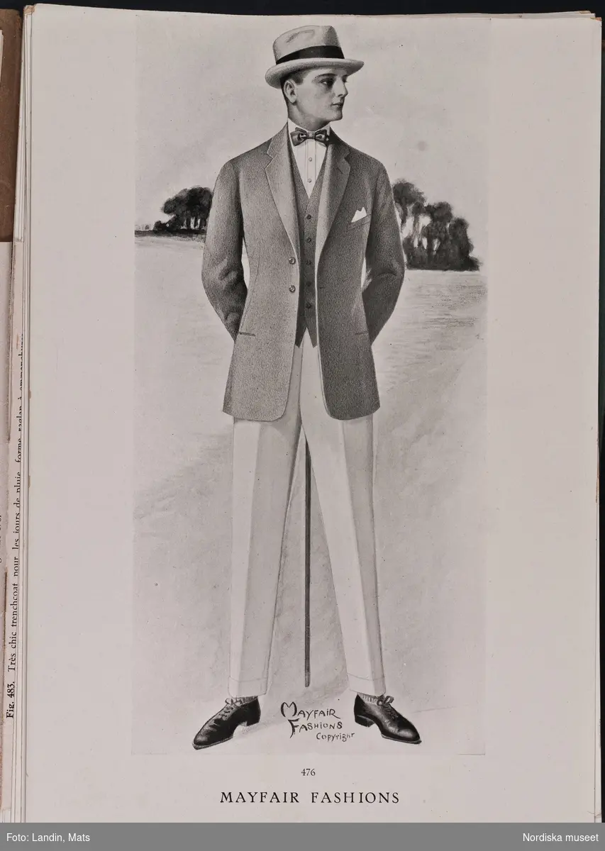 Herrmode, katalog Mayfair Fashions sommaren 1921.