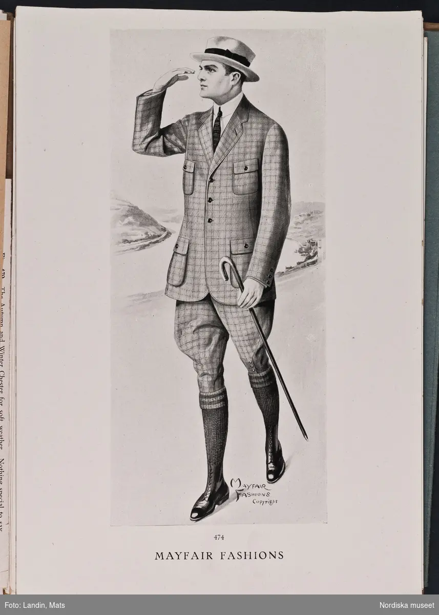 Herrmode, katalog Mayfair Fashions sommaren 1921.