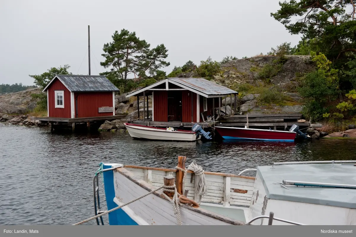 Händelöp. Västervik. Nya fiskehamnen på utsidan av ön.
Fiskebåtar, Kustfiske