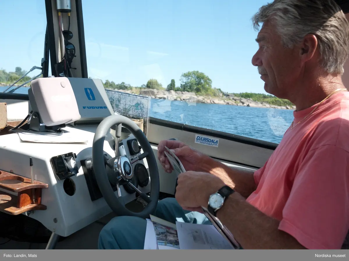 Vinö. Småland. Hans Källgrens brygga och rökeri på ön Vinö.