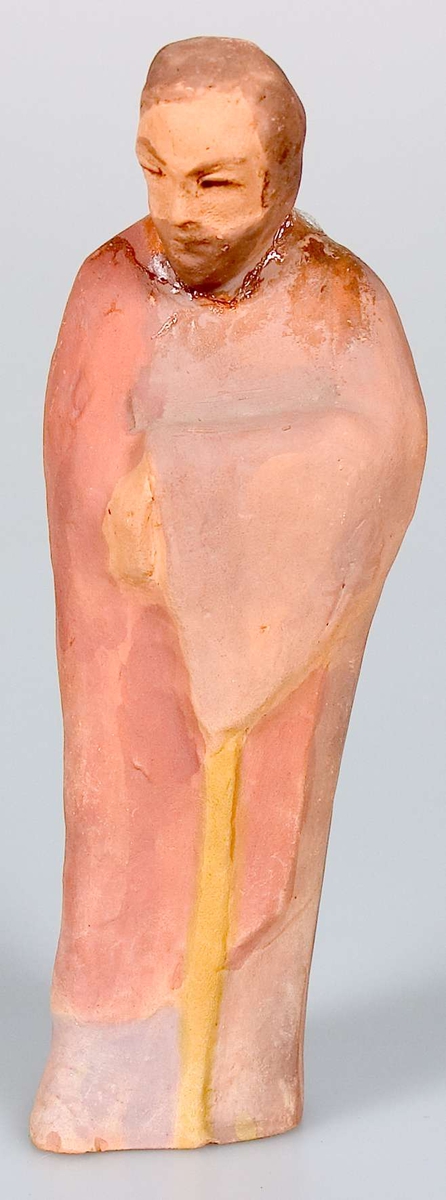 Tjugo lergodsfigurer till julkrubba. De flesta figurerna är märkta B-4252.
I gruppen ingår Maria med Jesusbarnet, Josef, tre vise män, herdar, människor med gåvor, änglar, får, en elefant och en kamel. Elefanten är till skillnad från de andra figurerna obränd. De flesta figurerna är målade. Maria med Jesusbarnet är målad i blått, rosa-lila och guld. De tre vise männen är målade i bland annat guld, grönt, blått och gult. Övriga figurer har en mer sober färgskala.
Figurerna har varierande mått. Den längste av de tre vise männen är 20,5 cm hög. De små änglarna är bara 8,5 cm höga.