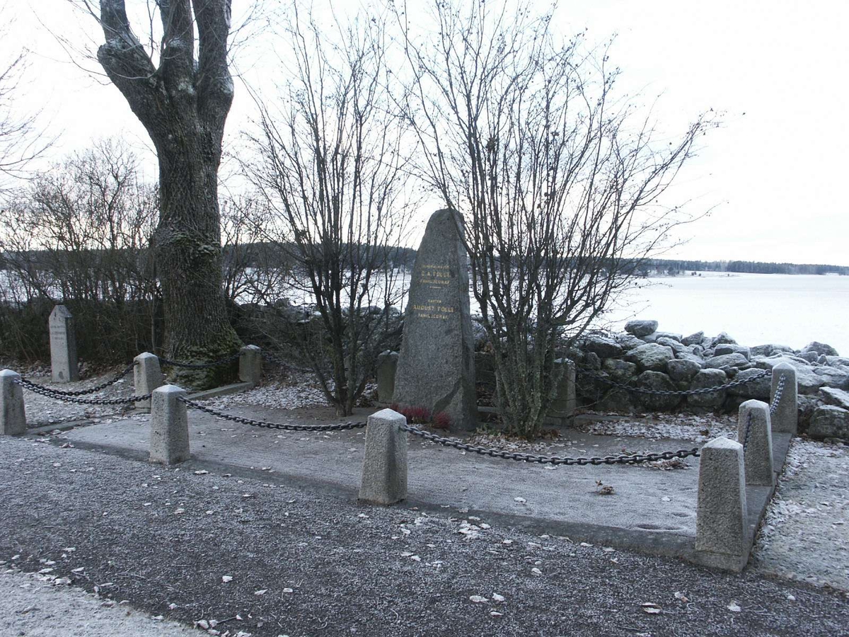 Grusgrav på kyrkogården vid Biskopskulla kyrka, Biskopskulla socken, Uppland december 2002