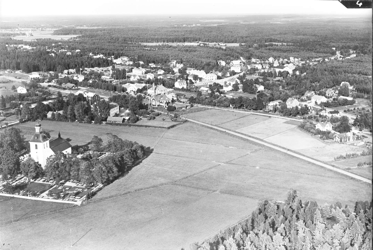 Flygfoto över Tärnsjö, Nora socken, Uppland 1936