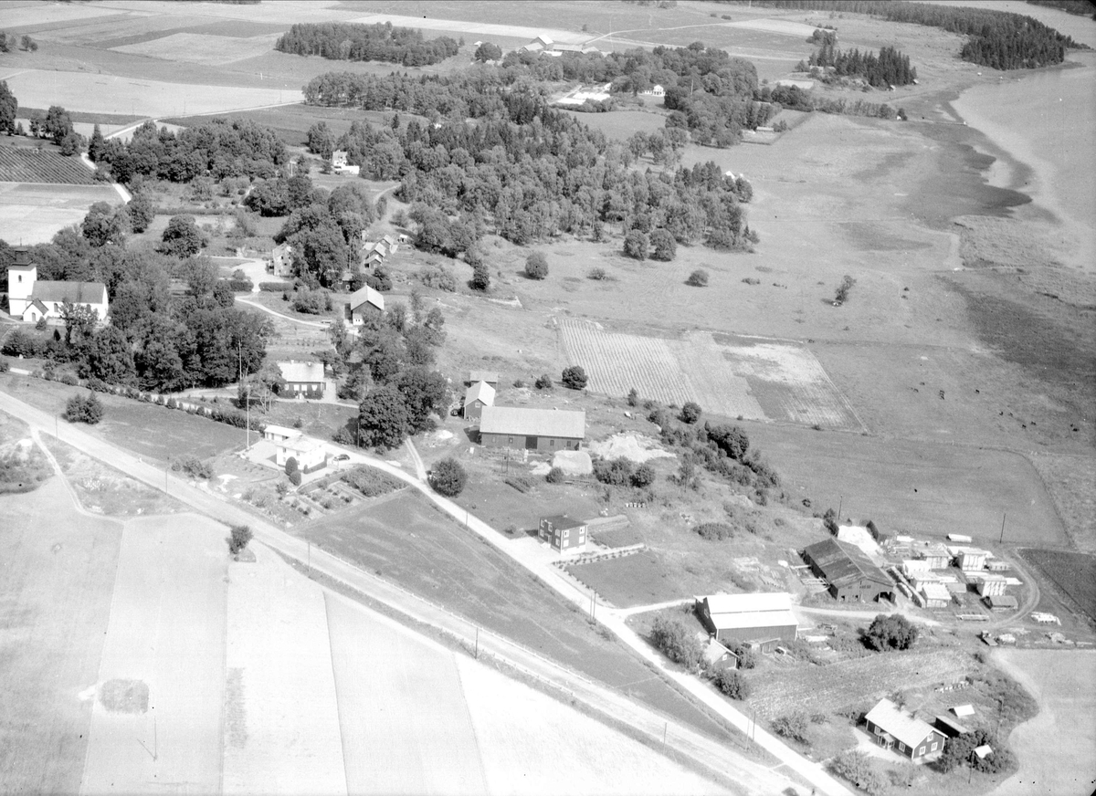 Flygfoto över Övergran, Övergrans socken, Uppland 1947