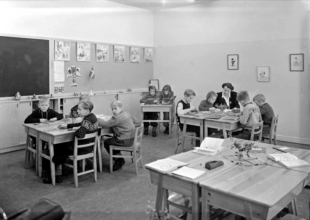 Nannaskolan, Kungsgatan, Uppsala - klassrum 1947