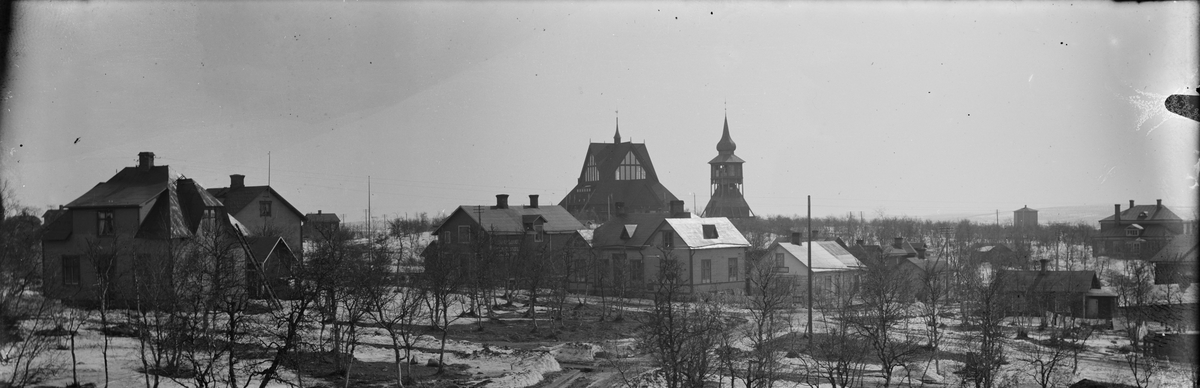 Vy över Kiruna kyrka, Kiruna, Lappland 1913