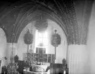 Interiör i Valö kyrka, Valö socken, Uppland i juli 1915
