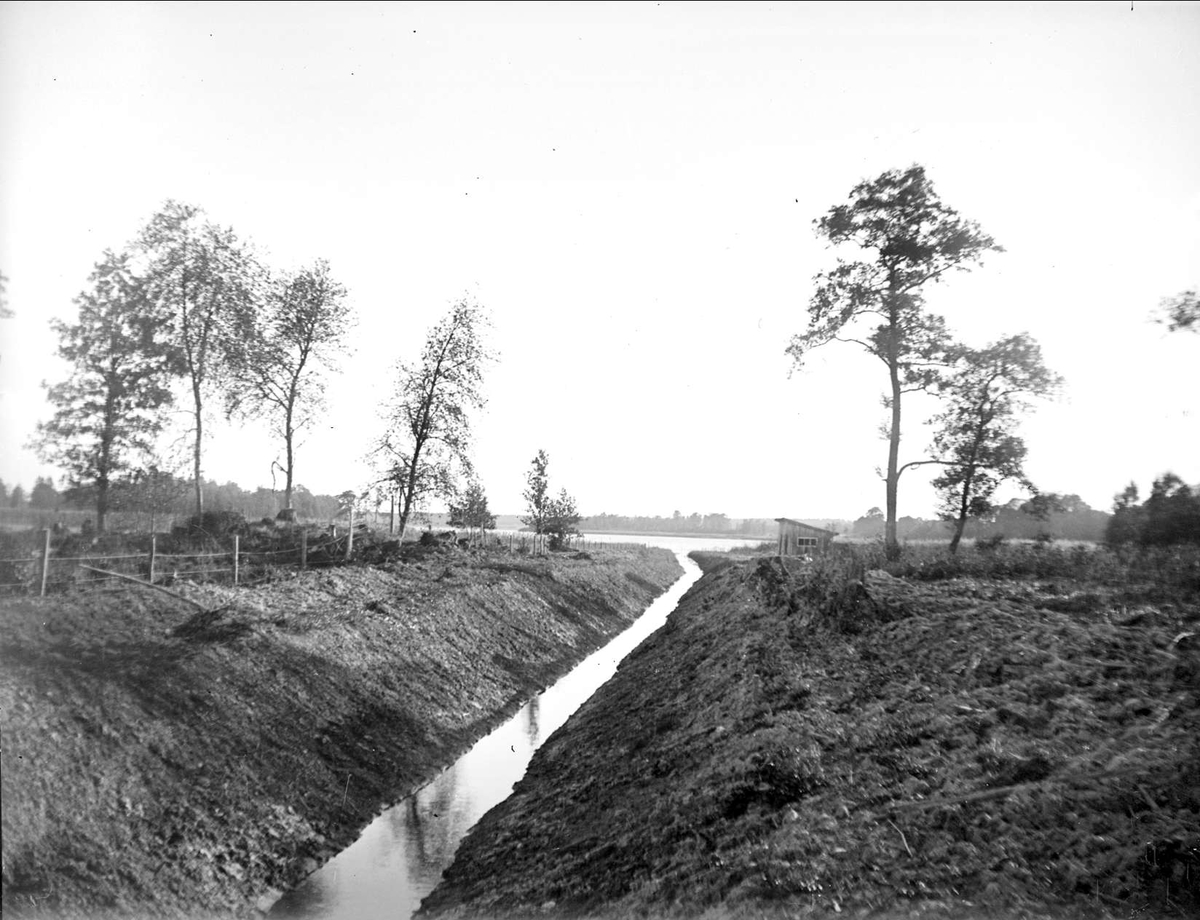 Dike och Långsjön vid Sätuna, Björklinge socken, Uppland september 1933