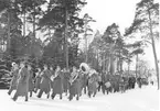 Fallskärmsjägarskolan i Karlsborg 1950-tal.Inryckning.