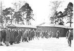 Fallskärmsjägarskolan i Karlsborg 1950-tal.Inryckning.