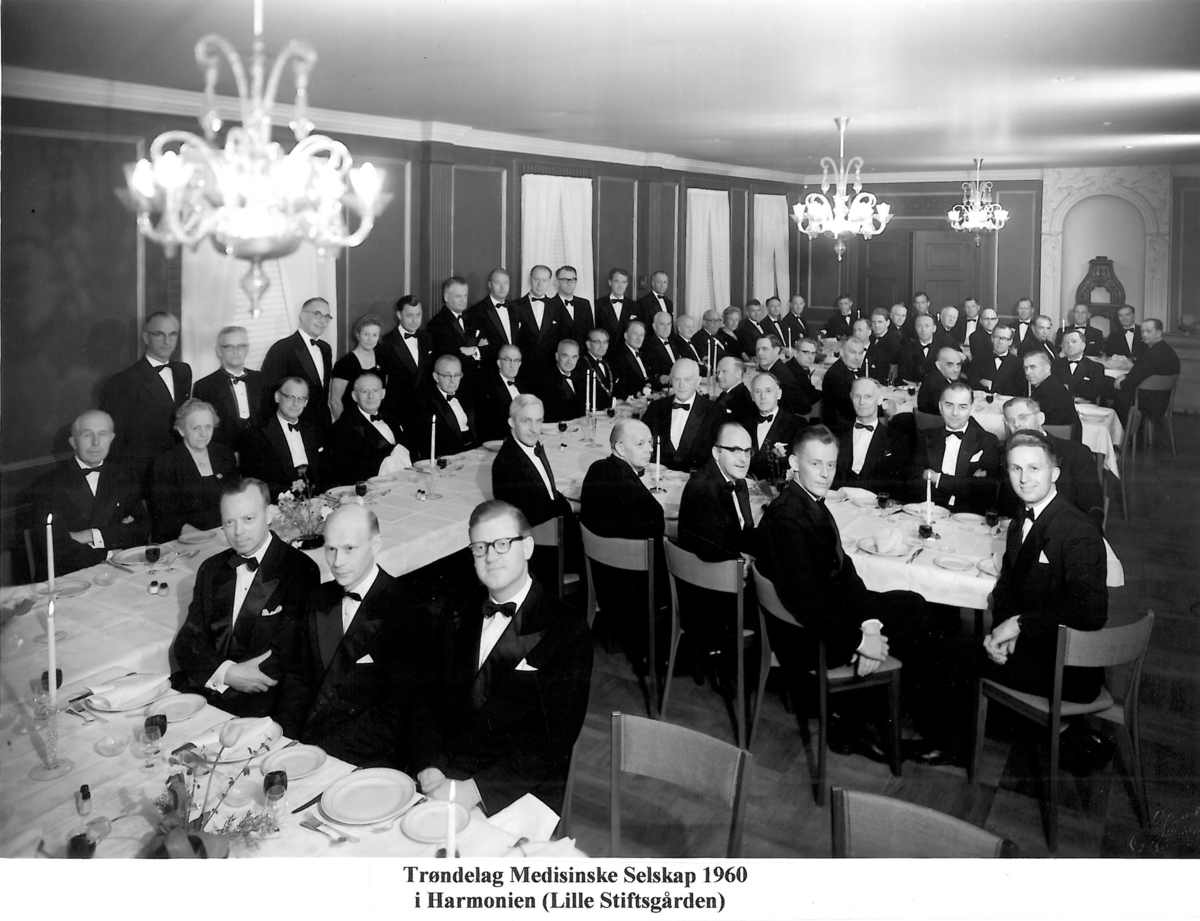 Tøndelag Medisinske Selskap møte i Harmonien (Lille Stiftsgården) 1960.