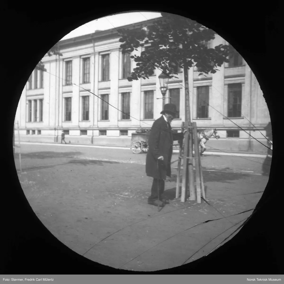 Ivar Aasen fotografert på Karl Johan.